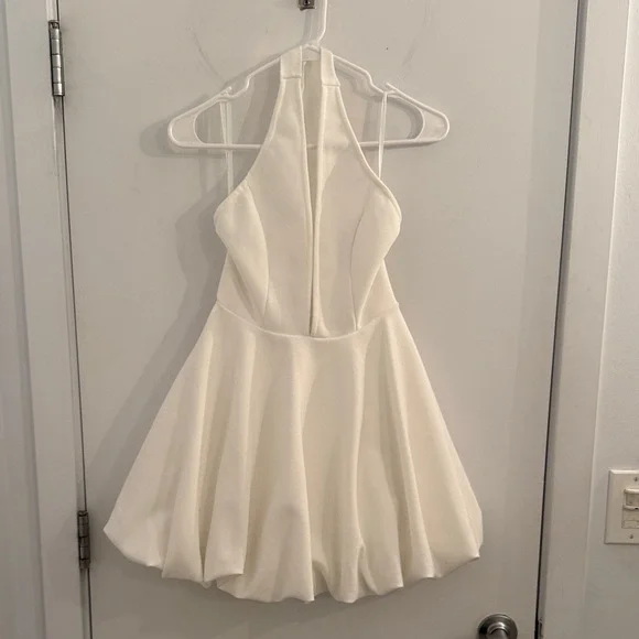 Elliatt Fiona Bubble Skirt Mini Dress in White